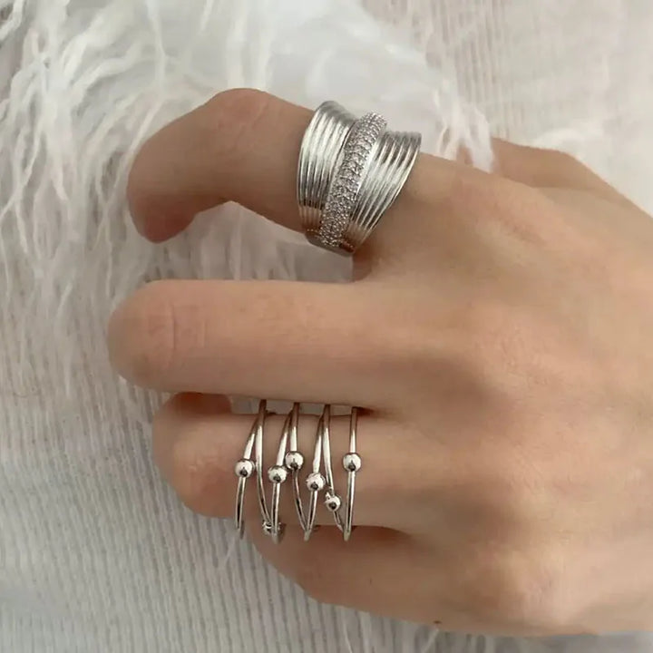Simple Multilayer Vintage Rings