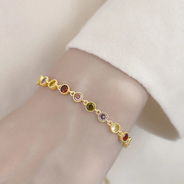 Sparkling Colorful Zircon Bracelet