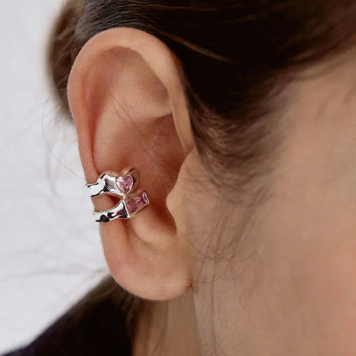 Sparkling Pink Zircon Earrings Earrings