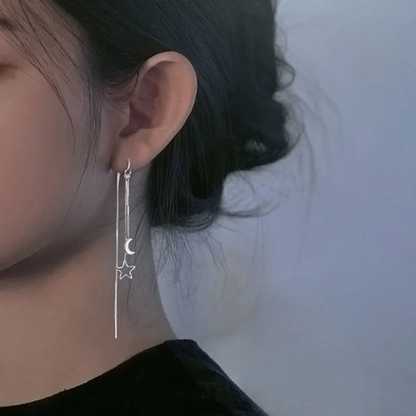 Tassel Moon & Star Earrings-Cargo Chic