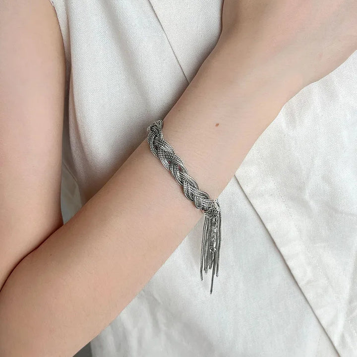 Tassel Weave Geometric Bracelet