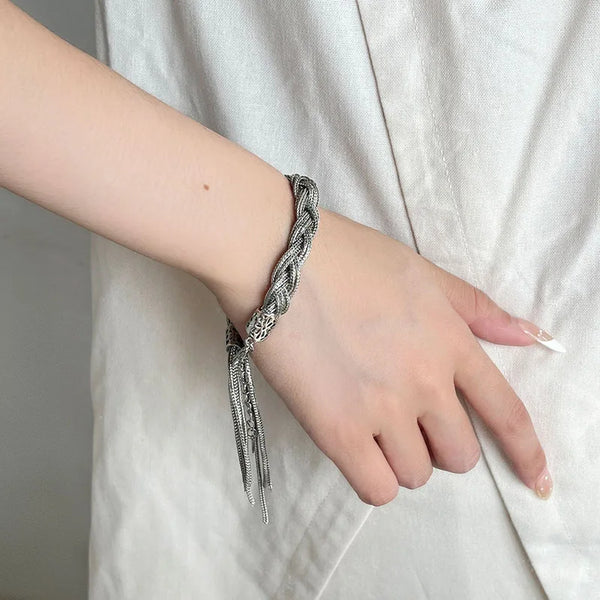 Tassel Weave Geometric Bracelet