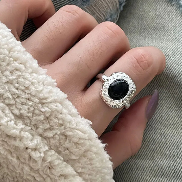 Unique Retro Stone Rings Style A resizable