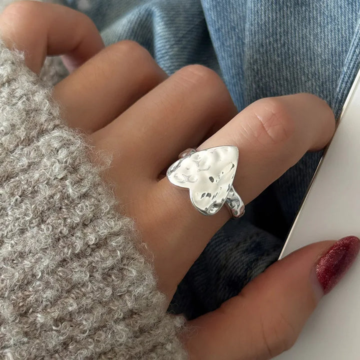 Vintage Heart Irregular Rings Style A resizable