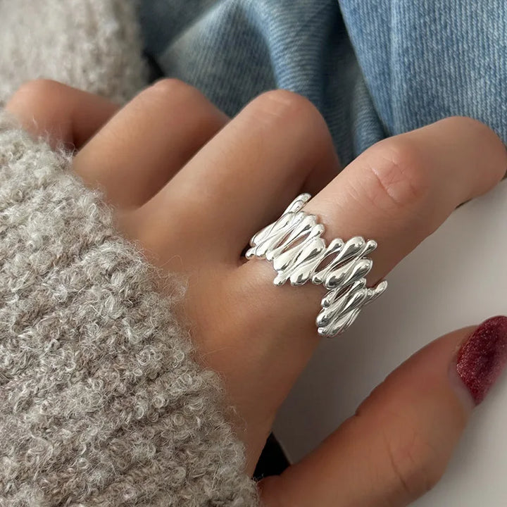 Vintage Heart Irregular Rings Style B resizable