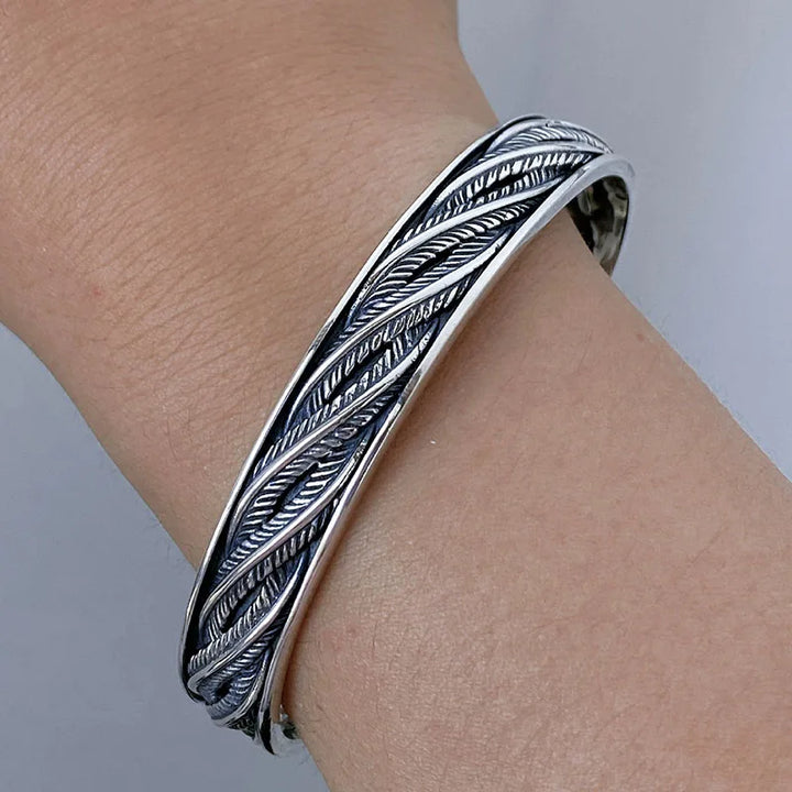 Vintage Punk Feather Bracelet