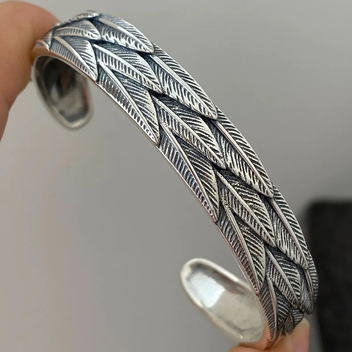 Vintage Punk Feather Bracelet Thick Feather