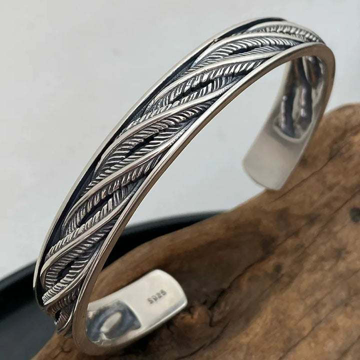 Vintage Punk Feather Bracelet Thin Feather