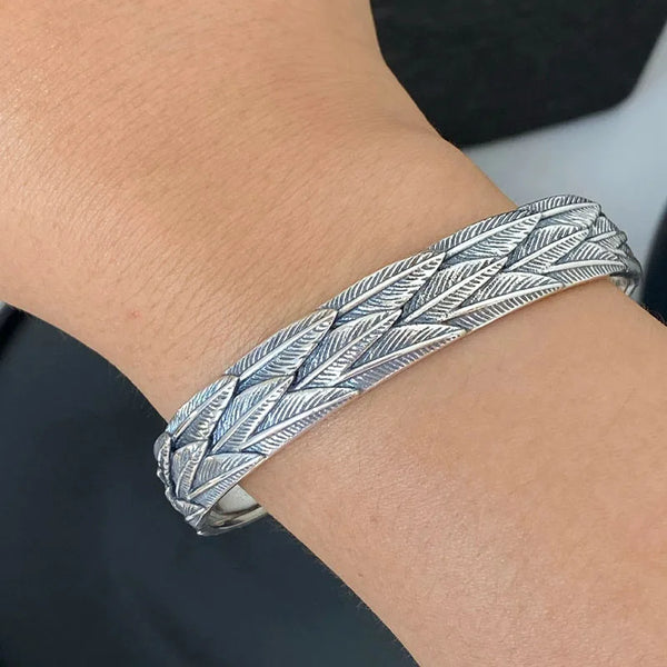 Vintage Punk Feather Bracelet