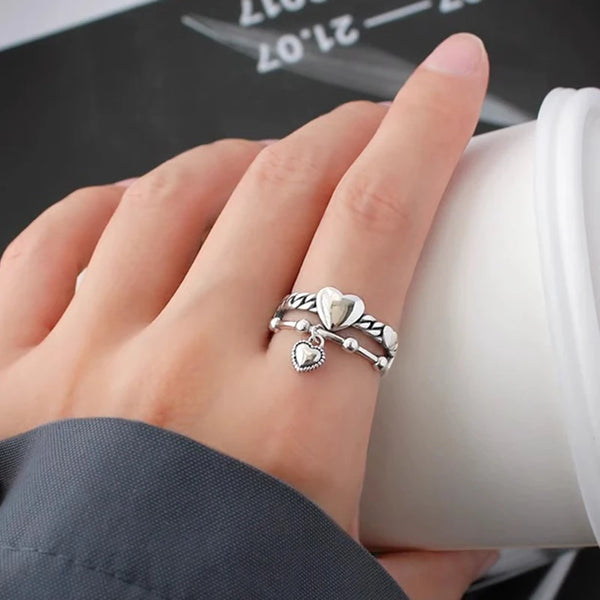 Vintage Punk Heart Ring