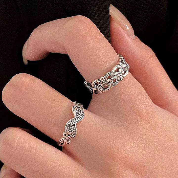 Vintage Punk Rings 2pcs Ring Set resizable