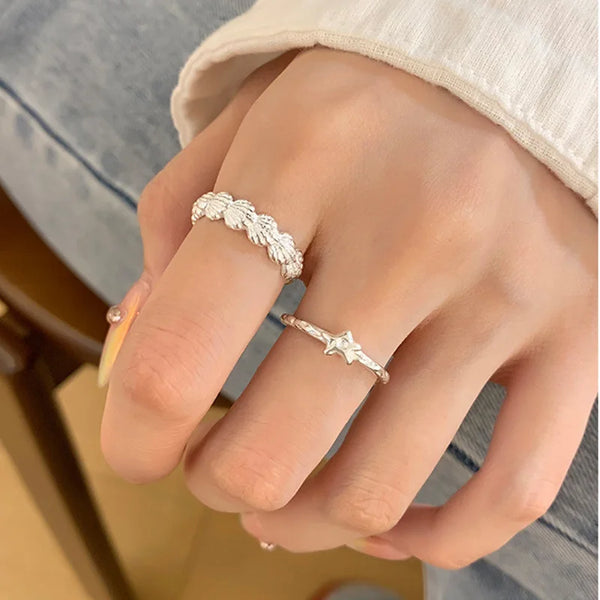 Vintage Star Shell Rings