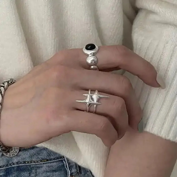 Vintage Star Stone Rings