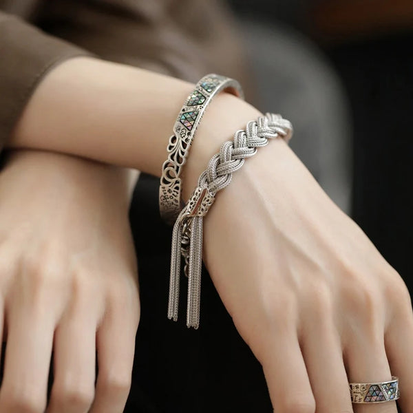 Vintage Weave Tassel Bracelet