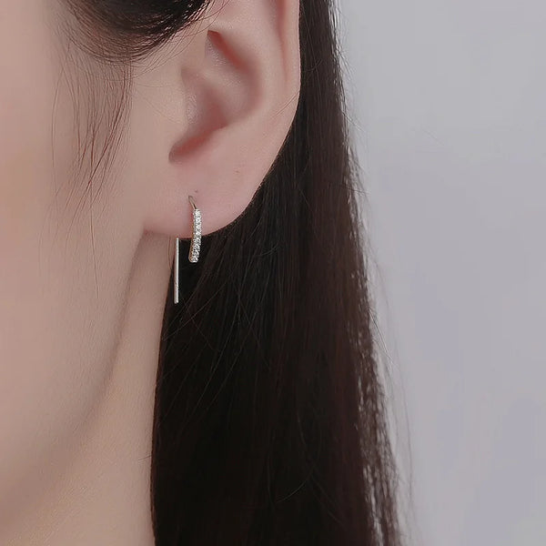 Zircon U-Shaped Earrings
