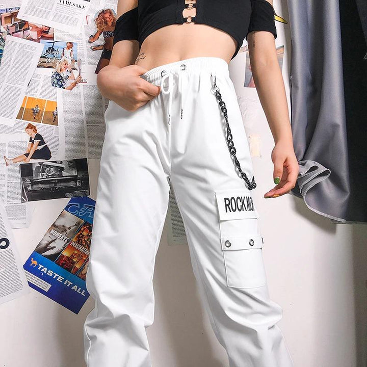 Big Chain Printed Pants - Cargo Chic