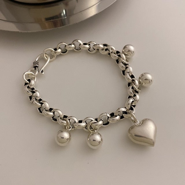 Creative Ball Heart Pendant Bracelet