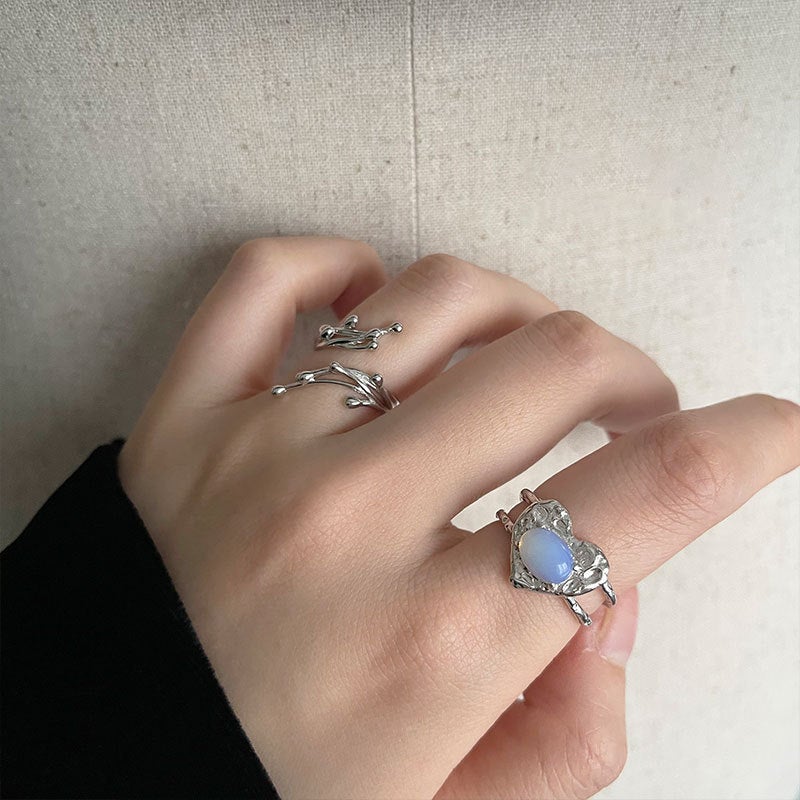 Crystal Stone Heart-Shape Ring