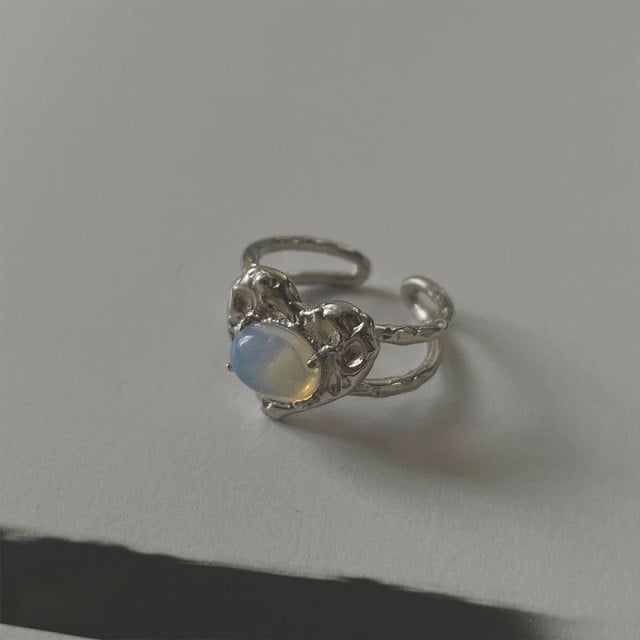 Crystal Stone Heart-Shape Ring