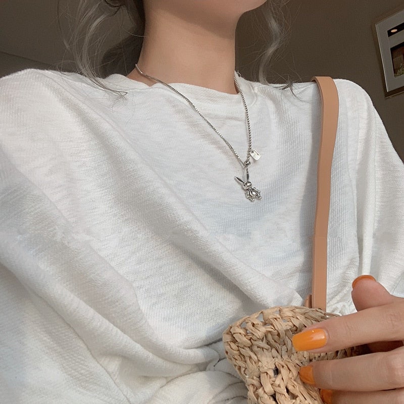 Cute Rabbit Pendant Necklace