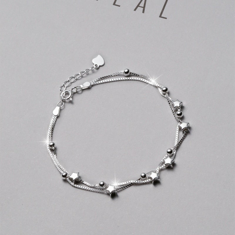 Double Layer Star Charm Bracelet