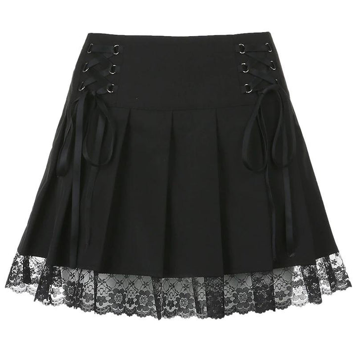 Dual Ribbon Lace Skirt - Cargo Chic