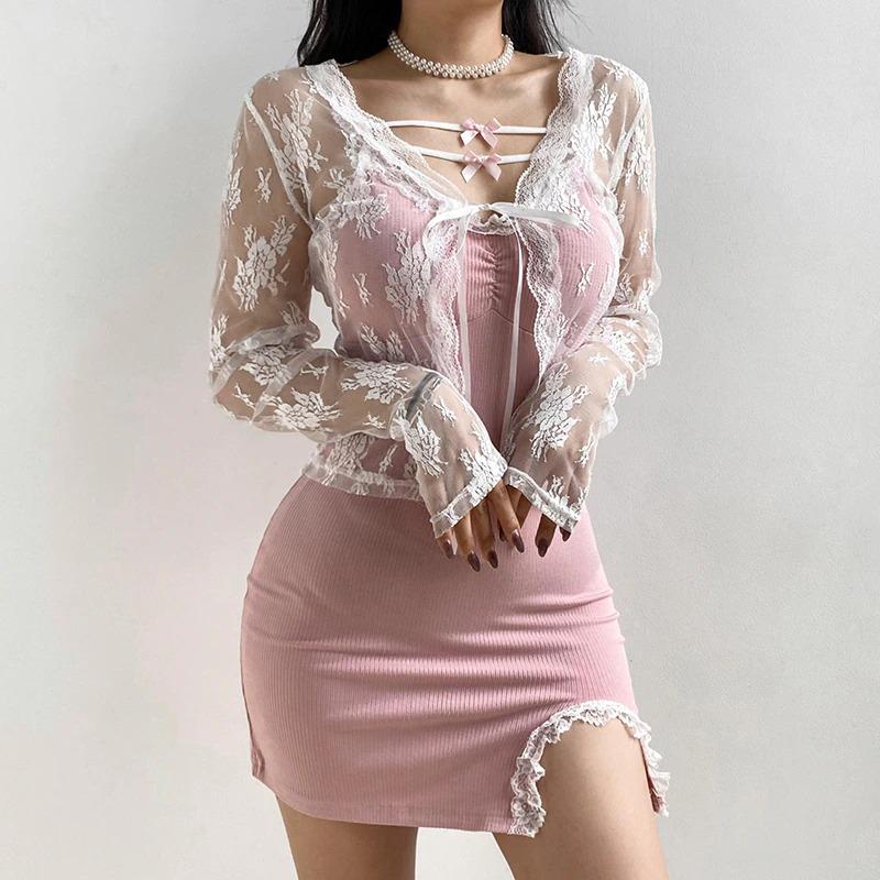Floral Lace See Through Top - Cargo Chic