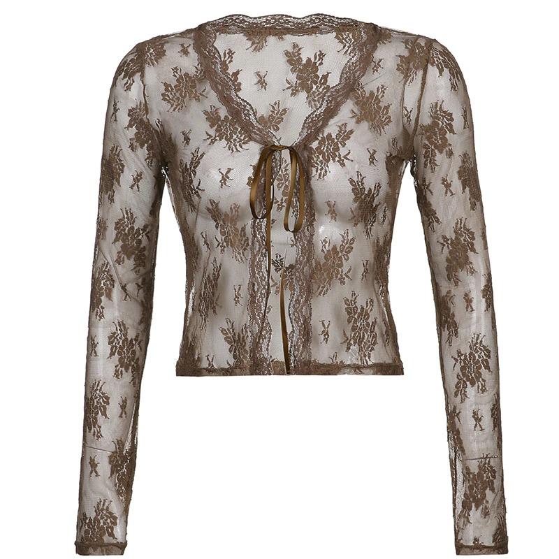 Floral Lace See Through Top - Cargo Chic