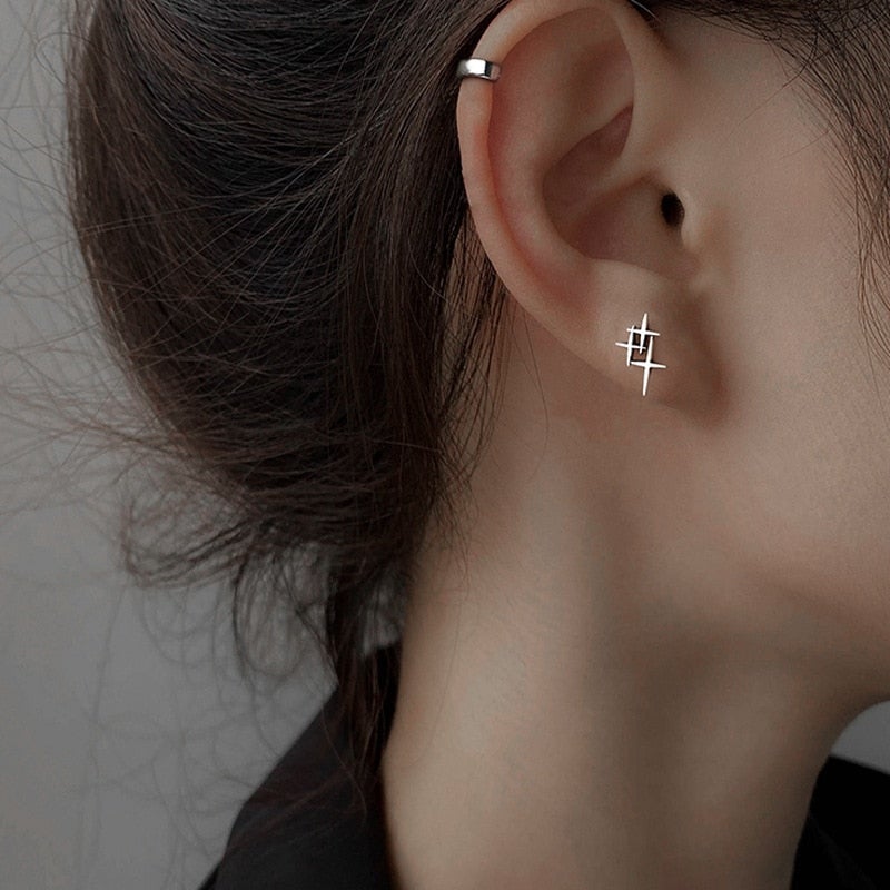 Four-Pointed Star Earrings