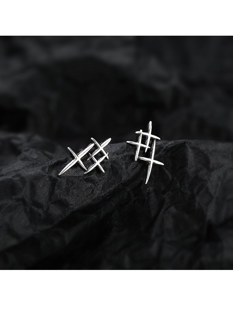 Four-Pointed Star Earrings