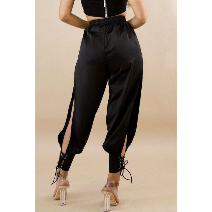 Gold Striped Open Sides Pant - Cargo Chic