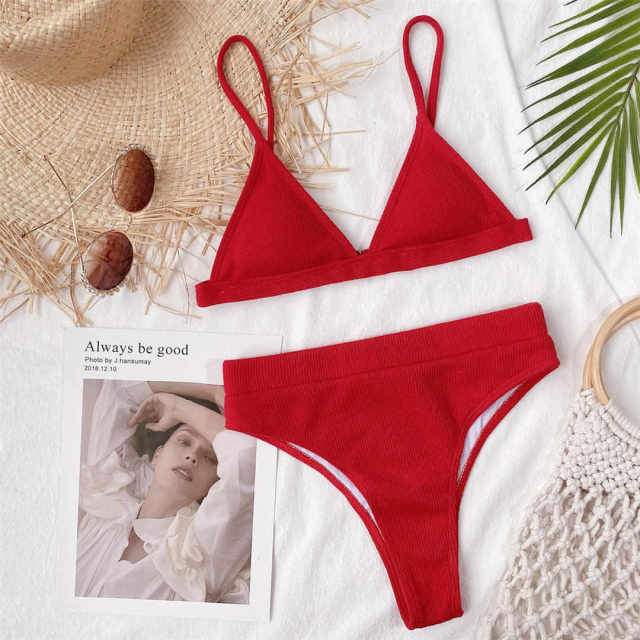 High Waist Ribbed Bikini