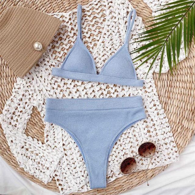 High Waist Ribbed Bikini