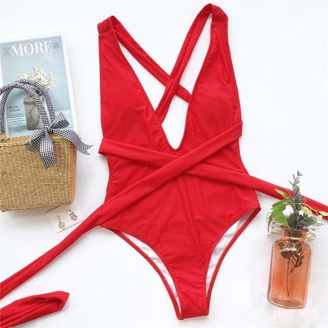 Long Strap Wrap Around Swimsuit