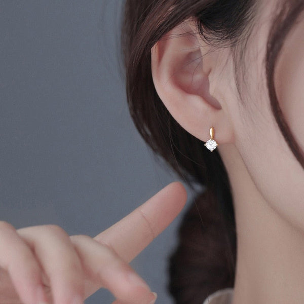 Minimalist Zircon Earrings