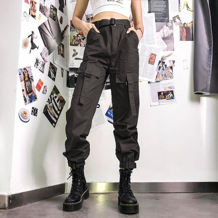Multi Adjusted Belted Cargo Pants - Cargo Chic