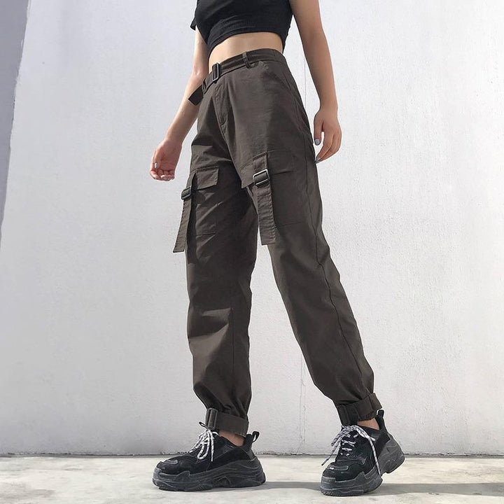 Multi Adjusted Belted Cargo Pants - Cargo Chic