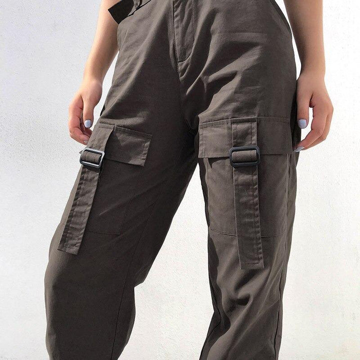 Multi Adjusted Belted Cargo Pants - Cargo Chic