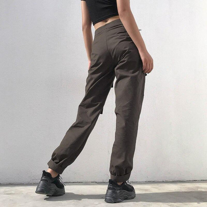 Multi Adjusted Belted Cargo Pants - Cargo Chic
