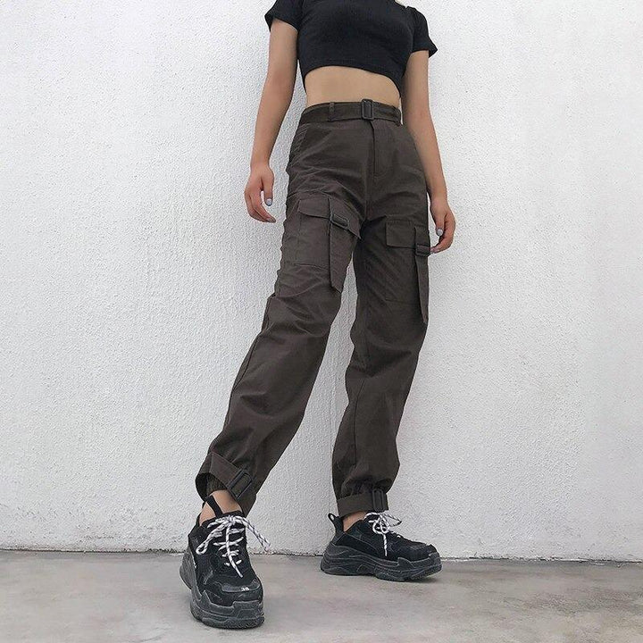 Multi Adjusted Belted Cargo Pants - Cargo Chic