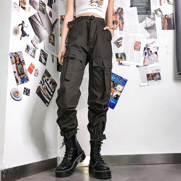 Multi Adjusted Belted Cargo Pants - Cargo Chic