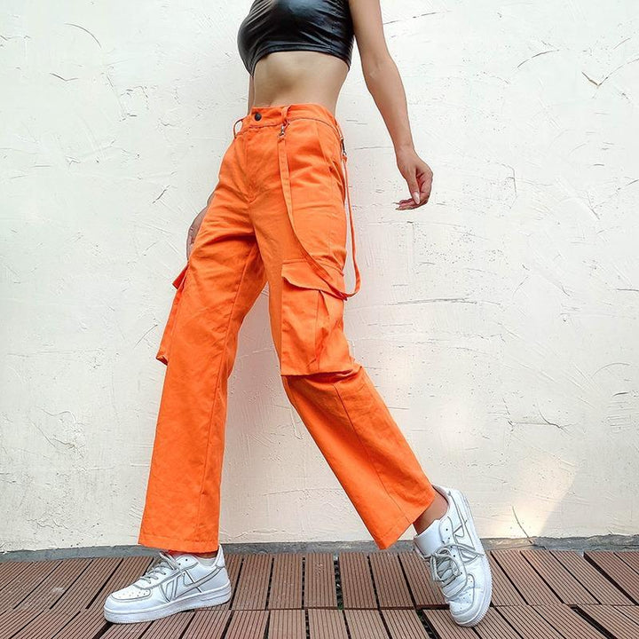Orange Cargo Pants - Cargo Chic