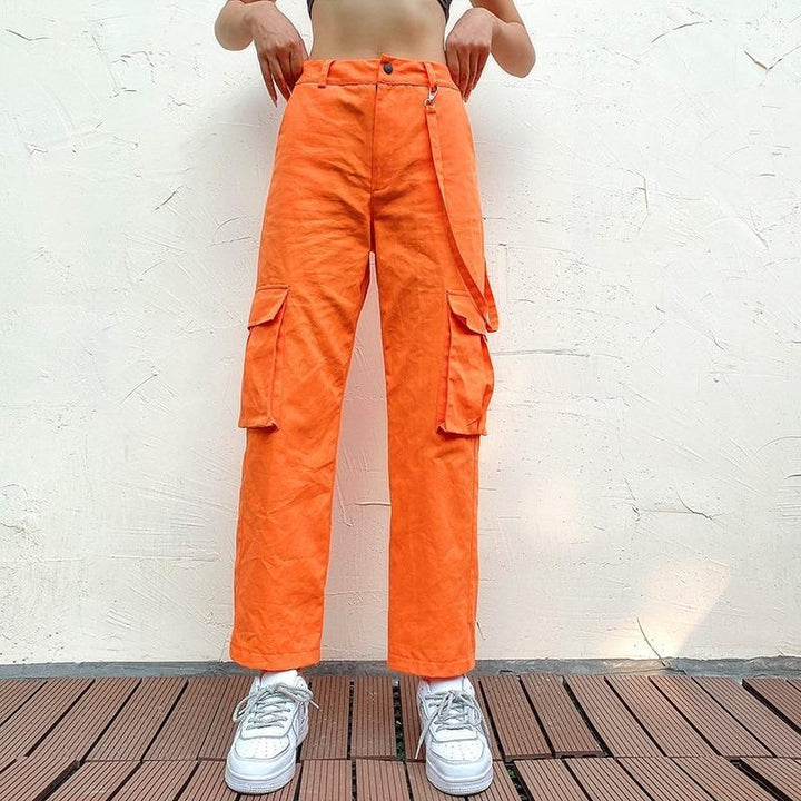 Orange Cargo Pants - Cargo Chic
