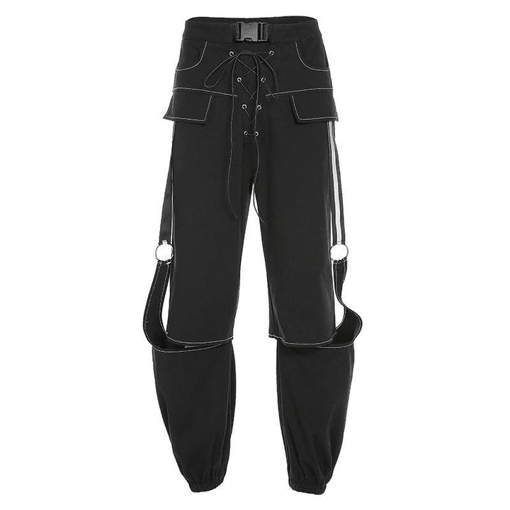 Reflected Loop Belted Pants - Cargo Chic
