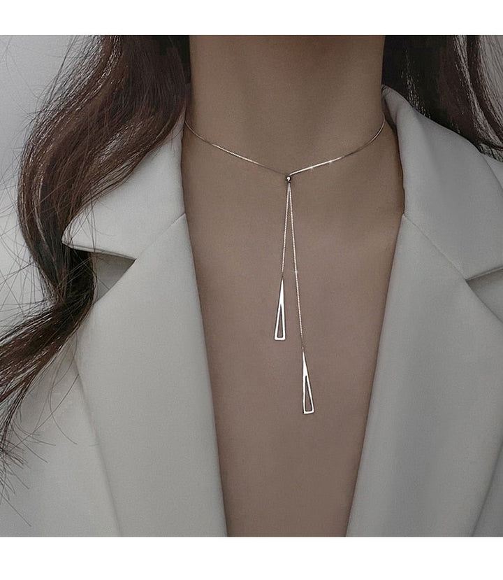 Triangle Pendant Necklace-Cargo Chic