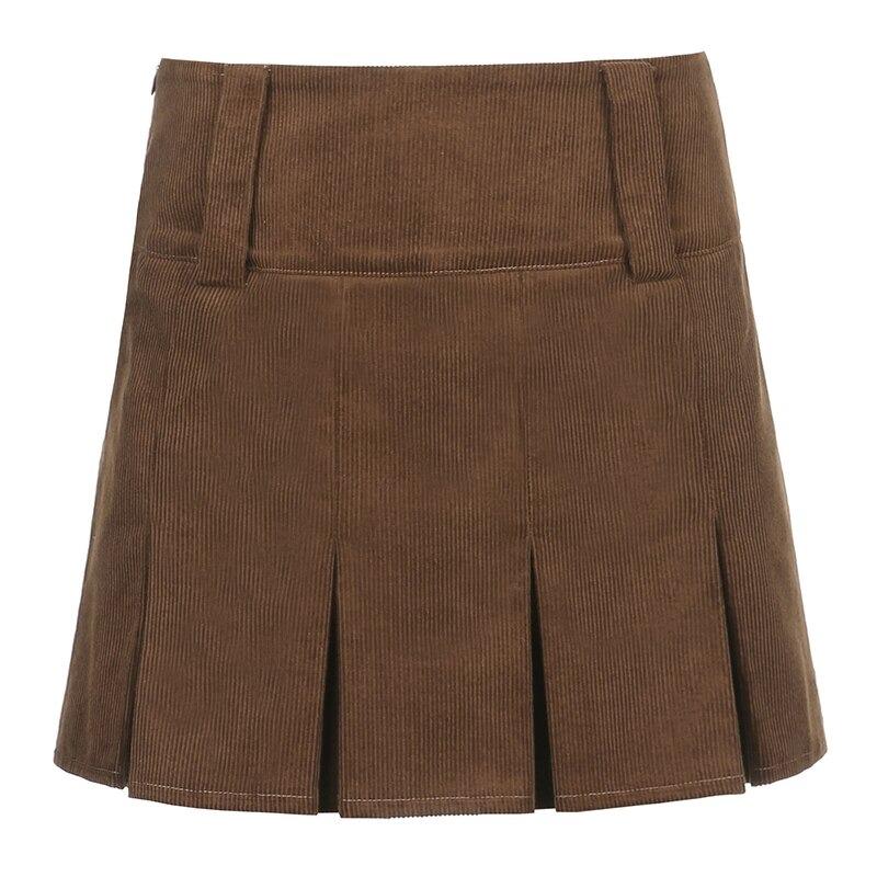Vintage Corduroy Pleated Skirt - Cargo Chic