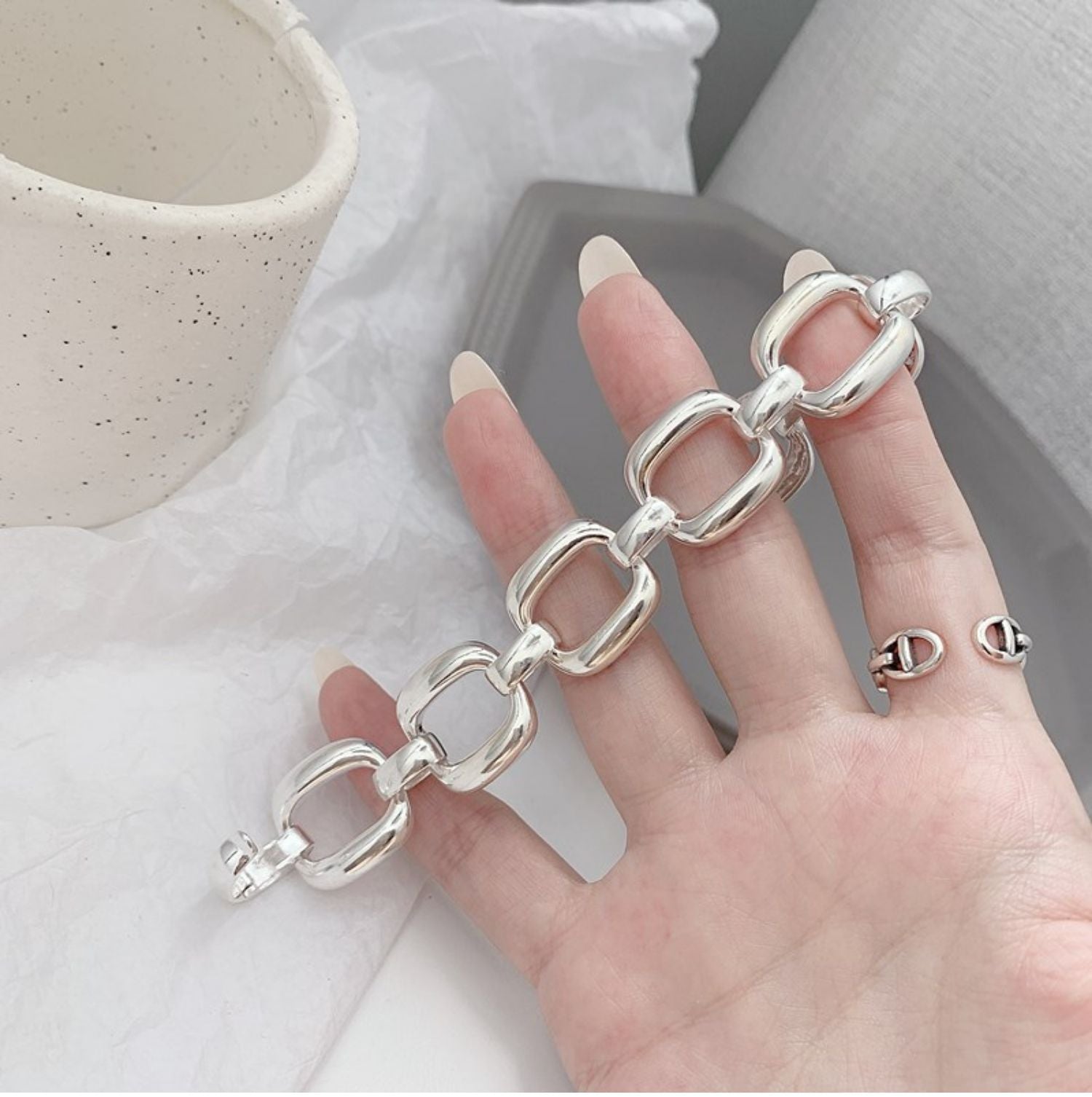 Vintage Thick Chain Bracelet