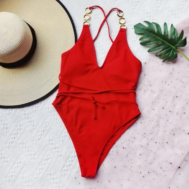 Wrap Around Padded Rings Swimsuit