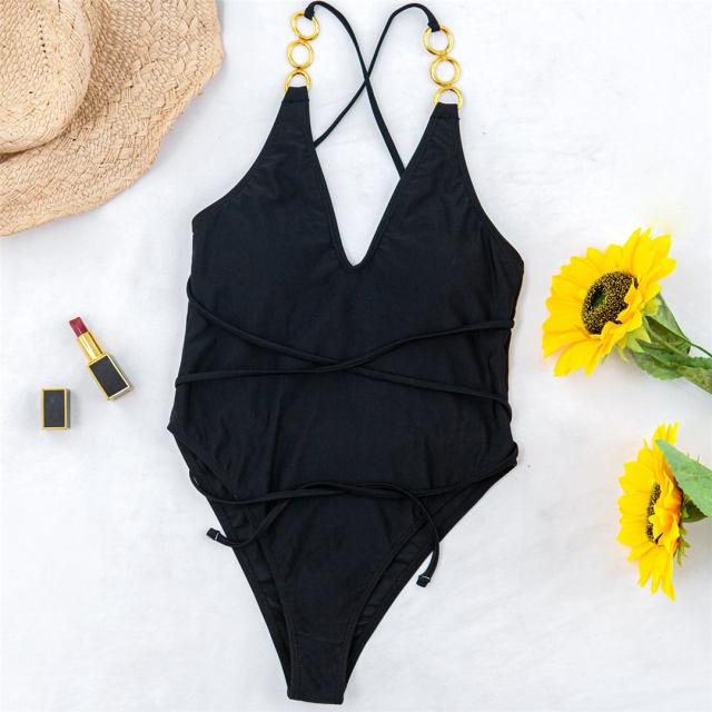 Wrap Around Padded Rings Swimsuit